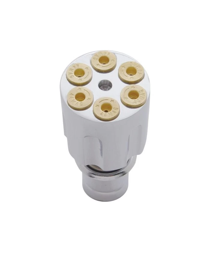 (CARD) CHROME GUN CYLINDER CIGARETTE LIGHTER