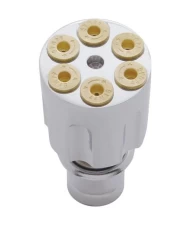 (CARD) CHROME GUN CYLINDER CIGARETTE LIGHTER