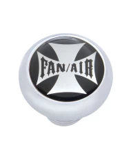 (CARD) CHROME DELUXE W/ GLOSSY "FAN/AIR" MALTESE CROSS STICKER - BLACK (CARD) CHROME DELUXE W/ GLOSSY "FAN/AIR" MALTESE CROSS STICKER - BLACK