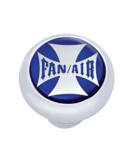 (CARD) CHROME DELUXE W/ GLOSSY "FAN/AIR" MALTESE CROSS STICKER - BLUE (CARD) CHROME DELUXE W/ GLOSSY "FAN/AIR" MALTESE CROSS STICKER - BLUE