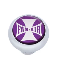 (CARD) CHROME DELUXE W/ GLOSSY "FAN/AIR" MALTESE CROSS STICKER - PURPLE