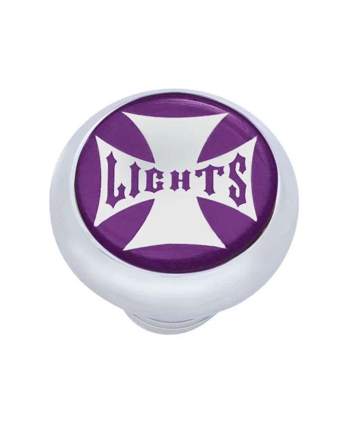 (CARD) CHROME DELUXE W/ GLOSSY "LIGHT" MALTESE CROSS STICKER - PURPLE