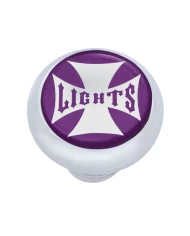 (CARD) CHROME DELUXE W/ GLOSSY "LIGHT" MALTESE CROSS STICKER - PURPLE