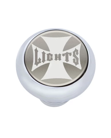(CARD) CHROME DELUXE W/ GLOSSY "LIGHT" MALTESE CROSS STICKER - SILVER (CARD) CHROME DELUXE W/ GLOSSY "LIGHT" MALTESE CROSS STICKER - SILVER