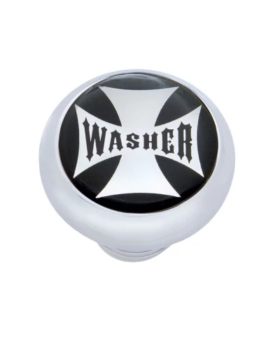 (CARD) CHROME DELUXE W/ GLOSSY "WASHER" MALTESE CROSS STICKER - BLACK (CARD) CHROME DELUXE W/ GLOSSY "WASHER" MALTESE CROSS STICKER - BLACK