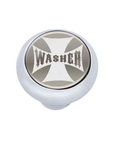 (CARD) CHROME DELUXE W/ GLOSSY "WASHER" MALTESE CROSS STICKER - SILVER (CARD) CHROME DELUXE W/ GLOSSY "WASHER" MALTESE CROSS STICKER - SILVER