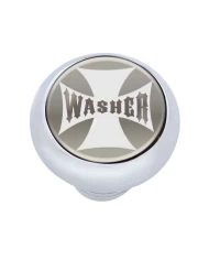 (CARD) CHROME DELUXE W/ GLOSSY "WASHER" MALTESE CROSS STICKER - SILVER (CARD) CHROME DELUXE W/ GLOSSY "WASHER" MALTESE CROSS STICKER - SILVER