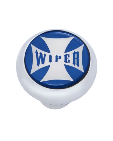 (CARD) CHROME DELUXE W/ GLOSSY "WIPER" MALTESE CROSS STICKER - BLUE (CARD) CHROME DELUXE W/ GLOSSY "WIPER" MALTESE CROSS STICKER - BLUE