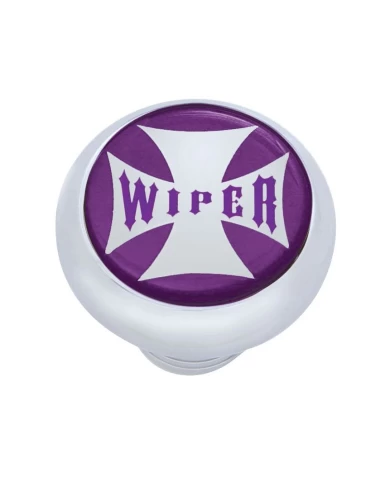 (CARD) CHROME DELUXE W/ GLOSSY "WIPER" MALTESE CROSS STICKER - PURPLE (CARD) CHROME DELUXE W/ GLOSSY "WIPER" MALTESE CROSS STICKER - PURPLE