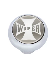 (CARD) CHROME DELUXE W/ GLOSSY "WIPER" MALTESE CROSS STICKER - SILVER (CARD) CHROME DELUXE W/ GLOSSY "WIPER" MALTESE CROSS STICKER - SILVER