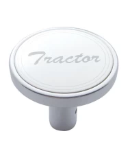 (CARD) CHROME LONG AIR VALVE KNOB W/ STAINLESS STEEL "TRACTOR" PLAQUE - PIN MOUNT (CARD) CHROME LONG AIR VALVE KNOB W/ STAINLESS STEEL "TRACTOR" PLAQUE - PIN MOUNT