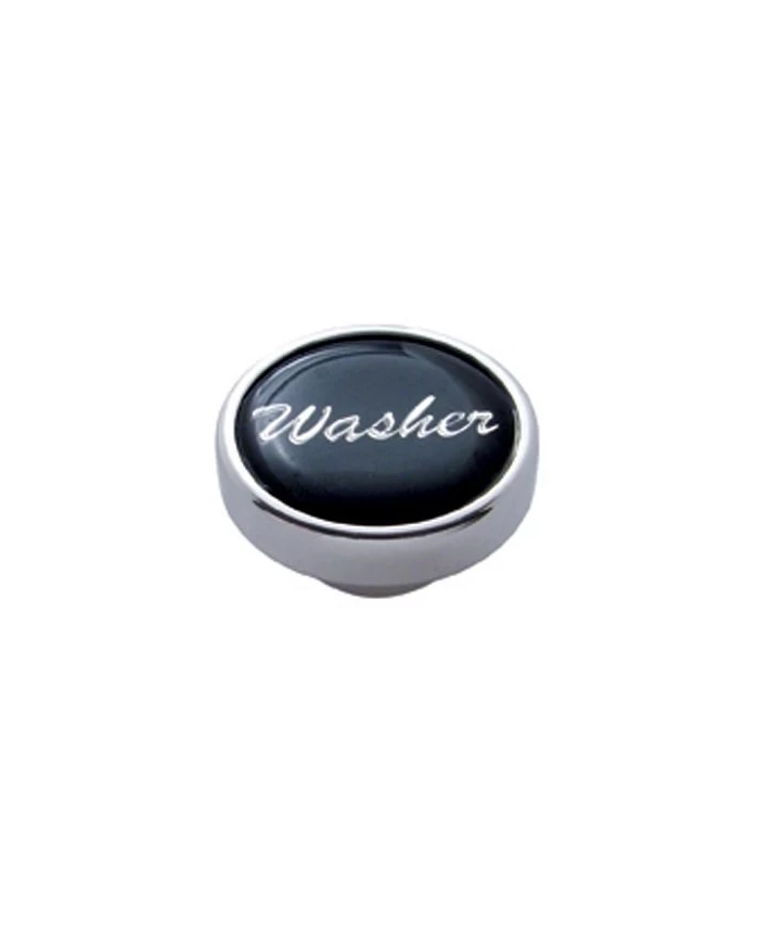 (CARD) CHROME DASH KNOB W/ GLOSSY "WASHER" STICKER - BLACK (CARD) CHROME DASH KNOB W/ GLOSSY "WASHER" STICKER - BLACK