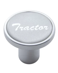 (CARD) CHROME AIR VALVE KNOB W/ GLOSSY "TRACTOR" STICKER - SILVER (CARD) CHROME AIR VALVE KNOB W/ GLOSSY "TRACTOR" STICKER - SILVER