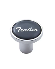 (CARD) CHROME AIR VALVE KNOB W/ GLOSSY "TRAILER" STICKER - BLACK
