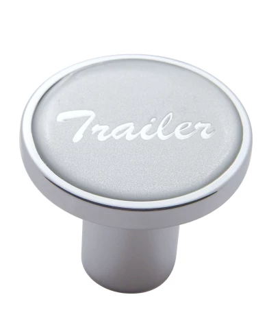(CARD) CHROME AIR VALVE KNOB W/ GLOSSY "TRAILER" STICKER - SILVER (CARD) CHROME AIR VALVE KNOB W/ GLOSSY "TRAILER" STICKER - SILVER