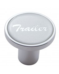 (CARD) CHROME AIR VALVE KNOB W/ GLOSSY "TRAILER" STICKER - SILVER
