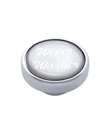 (CARD) CHROME AIR VALVE KNOB W/ GLOSSY "WIPER/WASHER" STICKER - SILVER (CARD) CHROME AIR VALVE KNOB W/ GLOSSY "WIPER/WASHER" STICKER - SILVER