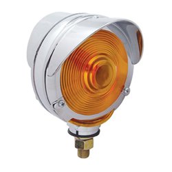 UP33106-Double Face Turn Signal Light With Visor - Amber & Red Lens