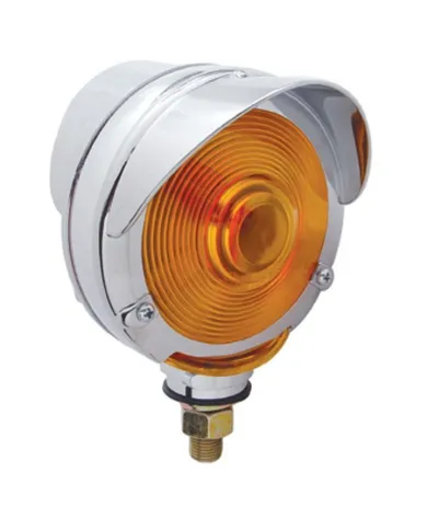 UP33106-Double Face Turn Signal Light With Visor - Amber & Red Lens