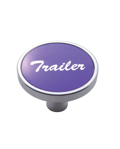 (CARD) CHROME SHORT PIN MOUNT AIR VALVE KNOB W/ ALUMINUM "TRAILER" STICKER - PURPLE (CARD) CHROME SHORT PIN MOUNT AIR VALVE KNOB W/ ALUMINUM "TRAILER" STICKER - PURPLE