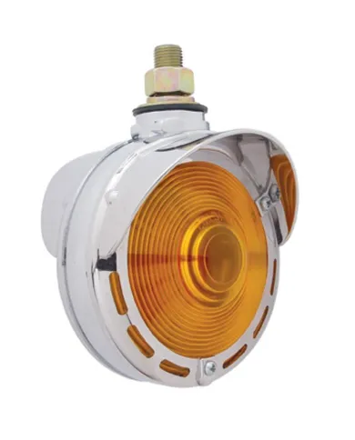 UP33107-Double Face Turn Signal Light With Up-Side Down Visor - Amber & Red Lens