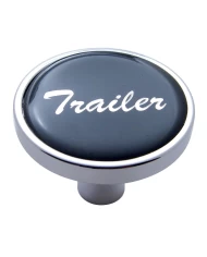 (CARD) CHROME SHORT PIN MOUNT AIR VALVE KNOB W/ GLOSSY "TRAILER" STICKER - BLACK (CARD) CHROME SHORT PIN MOUNT AIR VALVE KNOB W/ GLOSSY "TRAILER" STICKER - BLACK