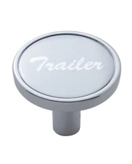 (CARD) CHROME LONG PIN MOUNT AIR VALVE KNOB W/ ALUMINUM "TRAILER" STICKER - SILVER (CARD) CHROME LONG PIN MOUNT AIR VALVE KNOB W/ ALUMINUM "TRAILER" STICKER - SILVER