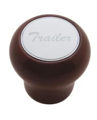 (CARD) WOOD AIR VALVE KNOB W/ STAINLESS STEEL "TRAILER" PLAQUE
