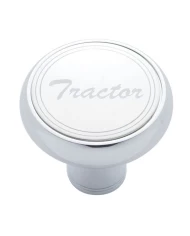 (CARD) DELUXE CHROME SCREW-ON AIR VALVE KNOB W/ STAINLESS STEEL "TRACTOR" PLAQUE (CARD) DELUXE CHROME SCREW-ON AIR VALVE KNOB W/ STAINLESS STEEL "TRACTOR" PLAQUE