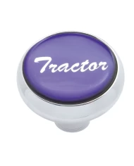 (CARD) CHROME DELUXE AIR VALVE KNOB W/ GLOSSY "TRACTOR" STICKER - PURPLE (CARD) CHROME DELUXE AIR VALVE KNOB W/ GLOSSY "TRACTOR" STICKER - PURPLE