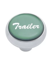 (CARD) CHROME DELUXE AIR VALVE KNOB W/ GLOSSY "TRAILER" STICKER - GREEN (CARD) CHROME DELUXE AIR VALVE KNOB W/ GLOSSY "TRAILER" STICKER - GREEN