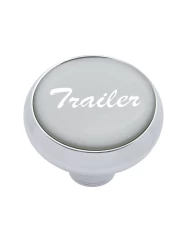(CARD) CHROME DELUXE AIR VALVE KNOB W/ GLOSSY "TRAILER" STICKER - SILVER (CARD) CHROME DELUXE AIR VALVE KNOB W/ GLOSSY "TRAILER" STICKER - SILVER