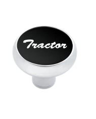 (CARD) CHROME DELUXE AIR VALVE KNOB W/ ALUMINUM "TRACTOR" STICKER - BLACK (CARD) CHROME DELUXE AIR VALVE KNOB W/ ALUMINUM "TRACTOR" STICKER - BLACK