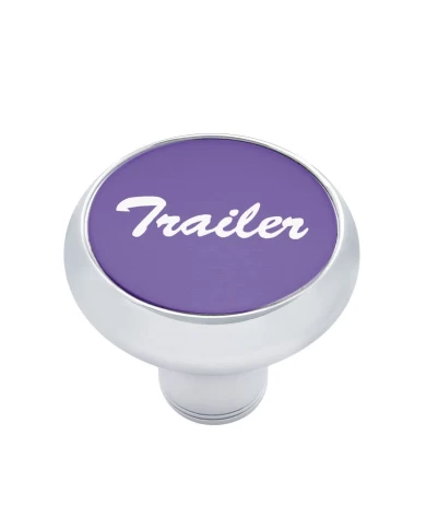 (CARD) CHROME DELUXE AIR VALVE KNOB W/ ALUMINUM "TRAILER" STICKER - PURPLE (CARD) CHROME DELUXE AIR VALVE KNOB W/ ALUMINUM "TRAILER" STICKER - PURPLE
