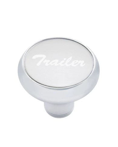 (CARD) CHROME DELUXE AIR VALVE KNOB W/ ALUMINUM "TRAILER" STICKER - SILVER (CARD) CHROME DELUXE AIR VALVE KNOB W/ ALUMINUM "TRAILER" STICKER - SILVER