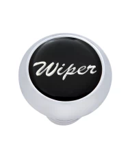 (CARD) CHROME DELUXE DASH KNOB W/ GLOSSY "WIPER" STICKER - BLACK (CARD) CHROME DELUXE DASH KNOB W/ GLOSSY "WIPER" STICKER - BLACK