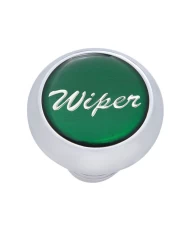 (CARD) CHROME DELUXE DASH KNOB W/ GLOSSY "WIPER" STICKER - GREEN (CARD) CHROME DELUXE DASH KNOB W/ GLOSSY "WIPER" STICKER - GREEN