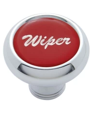 (CARD) CHROME DELUXE DASH KNOB W/ GLOSSY "WIPER" STICKER - RED (CARD) CHROME DELUXE DASH KNOB W/ GLOSSY "WIPER" STICKER - RED