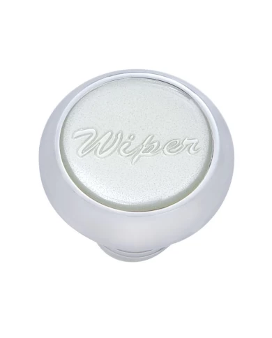 (CARD) CHROME DELUXE DASH KNOB W/ GLOSSY "WIPER" STICKER - SILVER (CARD) CHROME DELUXE DASH KNOB W/ GLOSSY "WIPER" STICKER - SILVER