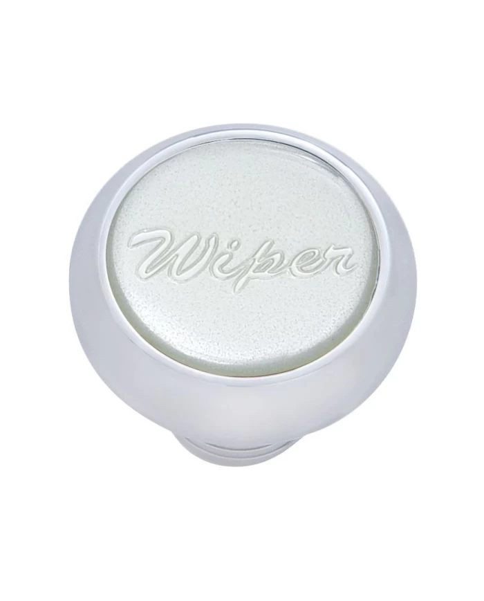 (CARD) CHROME DELUXE DASH KNOB W/ GLOSSY "WIPER" STICKER - SILVER (CARD) CHROME DELUXE DASH KNOB W/ GLOSSY "WIPER" STICKER - SILVER