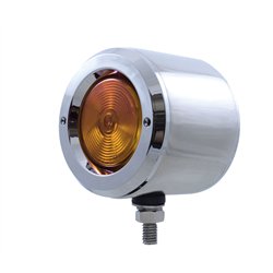UP33167-Stainless 2.5" Double Face With Lights & Bezels - Amber & Red Lens