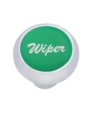 (CARD) CHROME DELUXE DASH KNOB W/ ALUMINUM "WIPER" STICKER - GREEN (CARD) CHROME DELUXE DASH KNOB W/ ALUMINUM "WIPER" STICKER - GREEN