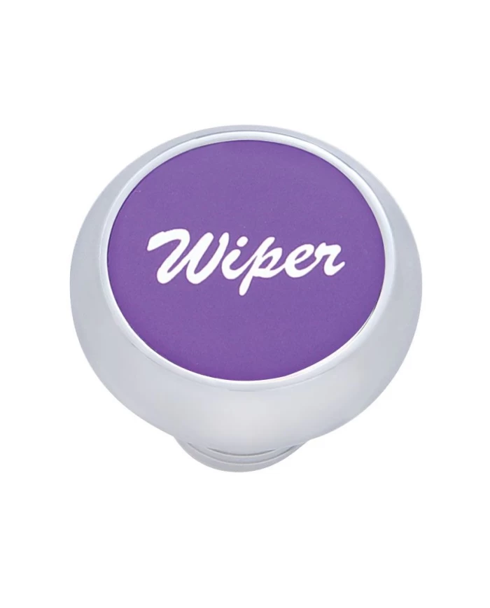 (CARD) CHROME DELUXE DASH KNOB W/ ALUMINUM "WIPER" STICKER - PURPLE (CARD) CHROME DELUXE DASH KNOB W/ ALUMINUM "WIPER" STICKER - PURPLE
