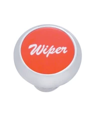(CARD) CHROME DELUXE DASH KNOB W/ ALUMINUM "WIPER" STICKER - RED (CARD) CHROME DELUXE DASH KNOB W/ ALUMINUM "WIPER" STICKER - RED