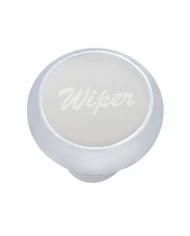 (CARD) CHROME DELUXE DASH KNOB W/ ALUMINUM "WIPER" STICKER - SILVER (CARD) CHROME DELUXE DASH KNOB W/ ALUMINUM "WIPER" STICKER - SILVER