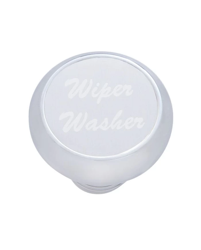(CARD) CHROME DELUXE DASH KNOB W/ ALUMINUM "WIPER/WASHER" STICKER - SILVER (CARD) CHROME DELUXE DASH KNOB W/ ALUMINUM "WIPER/WASHER" STICKER - SILVER