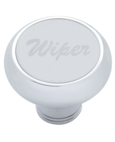 (CARD) CHROME DELUXE DASH KNOB W/ STAINLESS STEEL "WIPER" PLAQUE (CARD) CHROME DELUXE DASH KNOB W/ STAINLESS STEEL "WIPER" PLAQUE