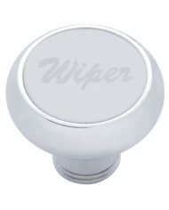 (CARD) CHROME DELUXE DASH KNOB W/ STAINLESS STEEL "WIPER" PLAQUE (CARD) CHROME DELUXE DASH KNOB W/ STAINLESS STEEL "WIPER" PLAQUE