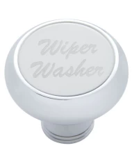 (CARD) CHROME DELUXE DASH KNOB W/ STAINLESS STEEL "WIPER/WASHER" PLAQUE (CARD) CHROME DELUXE DASH KNOB W/ STAINLESS STEEL "WIPER/WASHER" PLAQUE