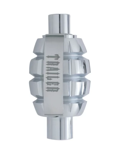 (CARD) CHROME ALUMINUM "GRENADE" AIR VALVE KNOB - TRAILER (CARD) CHROME ALUMINUM "GRENADE" AIR VALVE KNOB - TRAILER